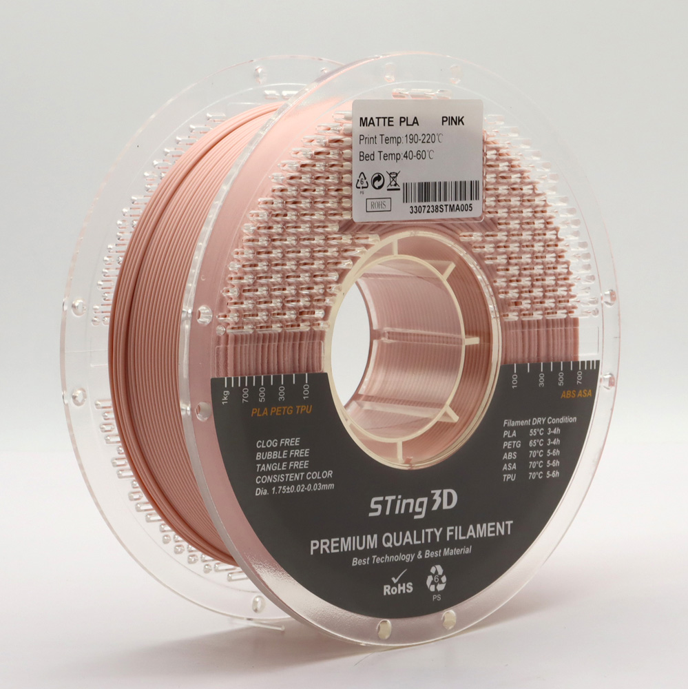 Sting3D PLA Matte - Pink - 3D Filament 1.75mm, 1kg